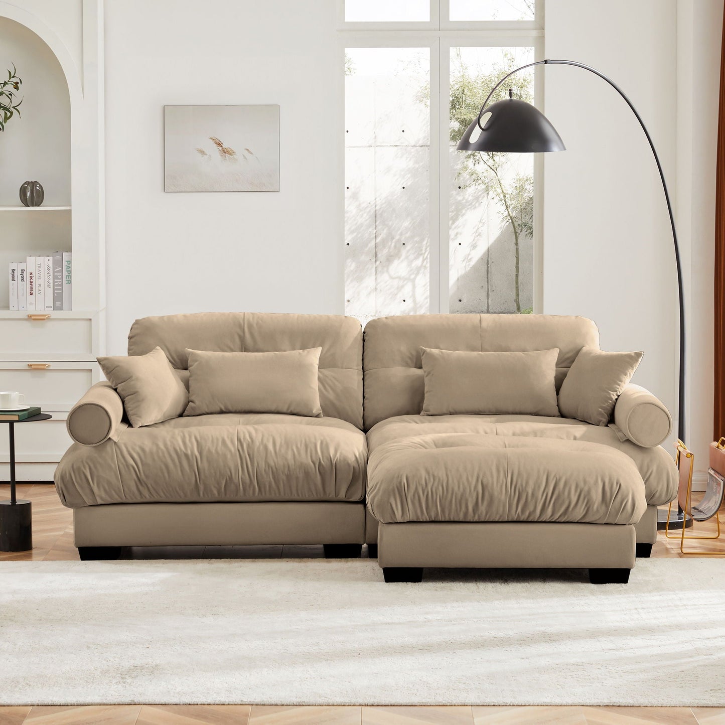Super Comfort Oversized Modular Sectional Sofa With Movable Ottoman - Snoozhouse