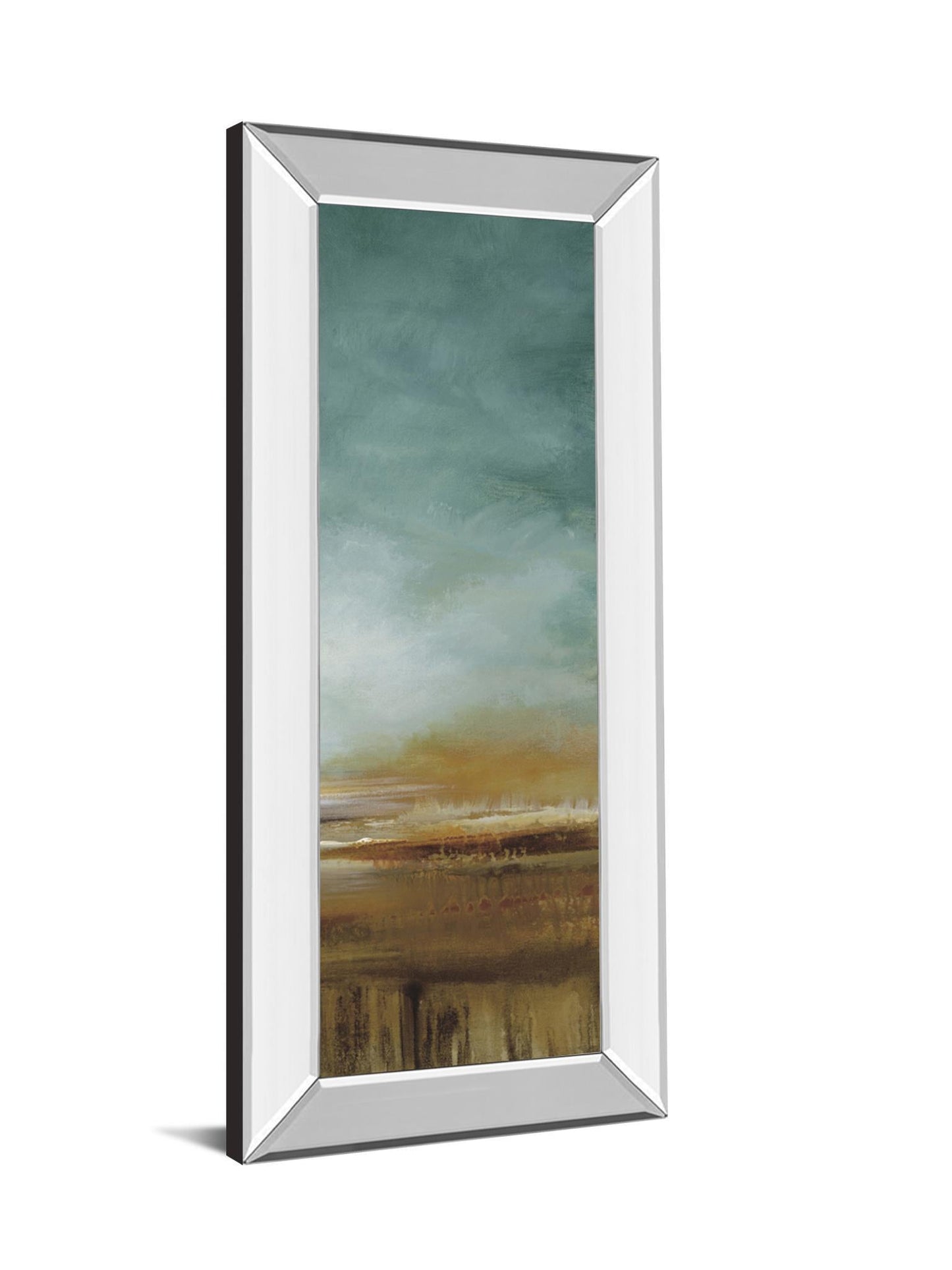 New Horizons III By Tesla - Mirror Framed Print Wall Art - Blue - Snoozhouse