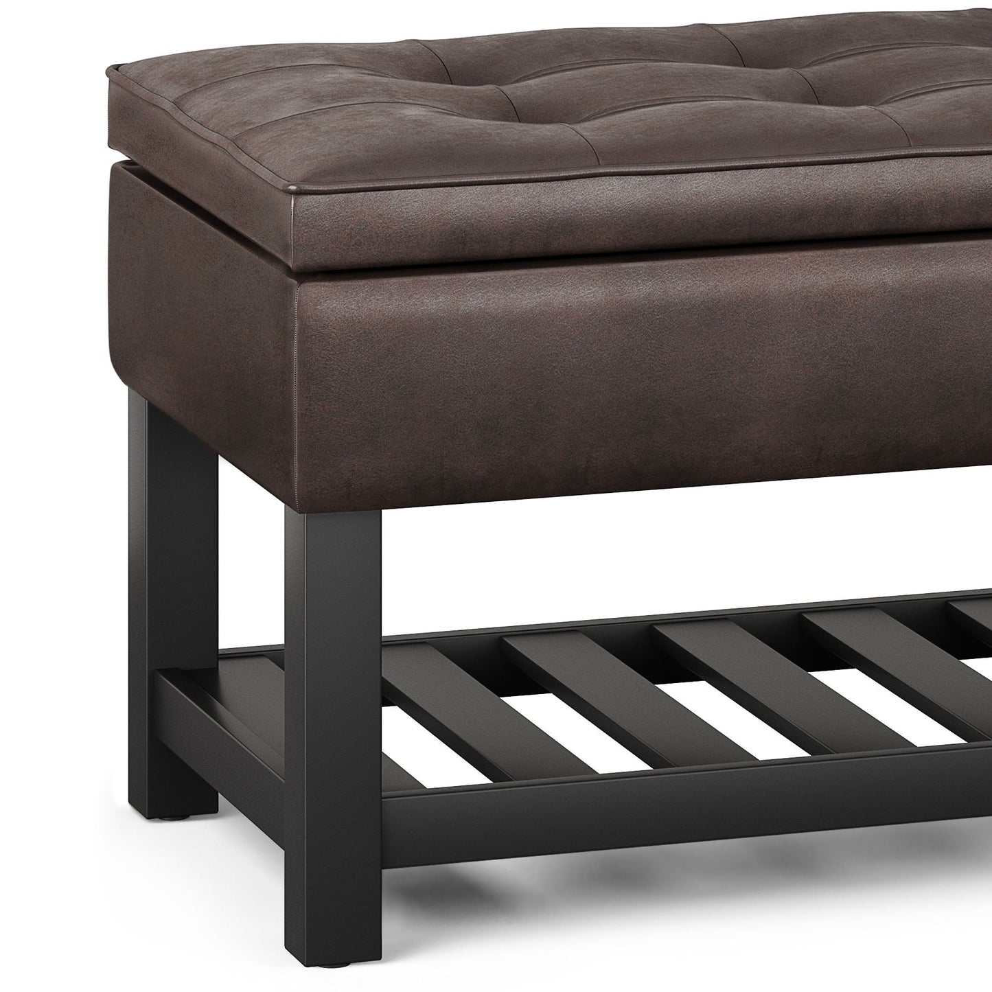 Cosmopolitan - Storage Ottoman Bench With Open Bottom Simpli-Home