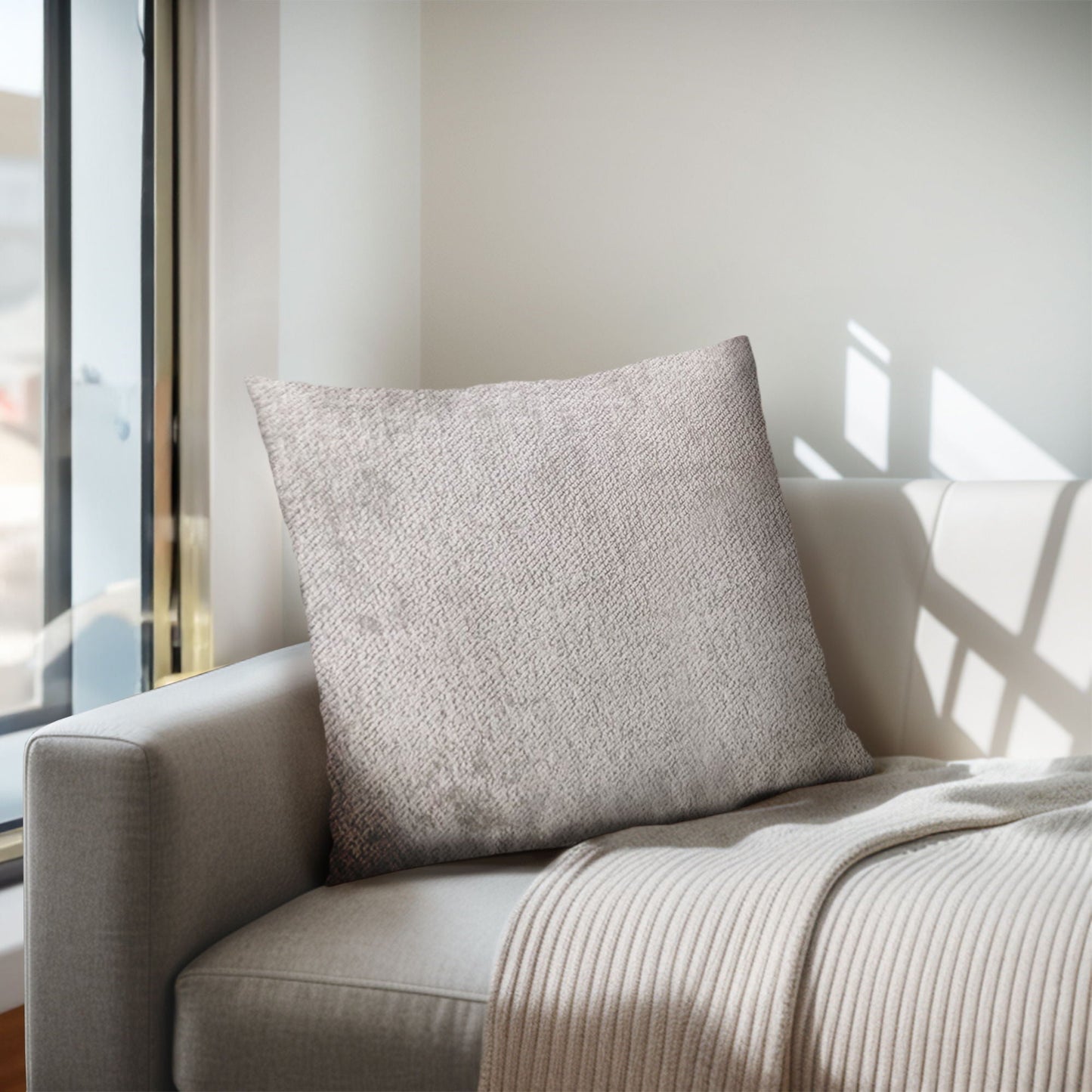 Ava - Solid Square Pillow - Light Gray Chapel Hill