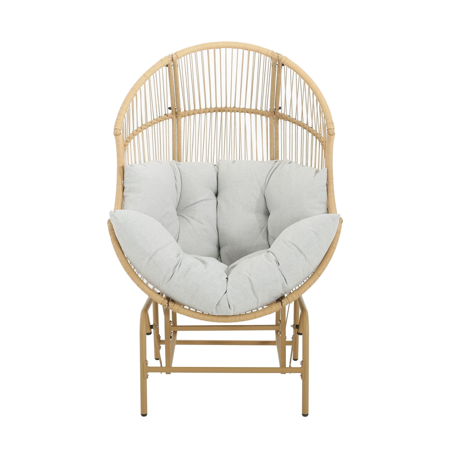 Palos - Outdoor Wicker Glider Chair Noble House