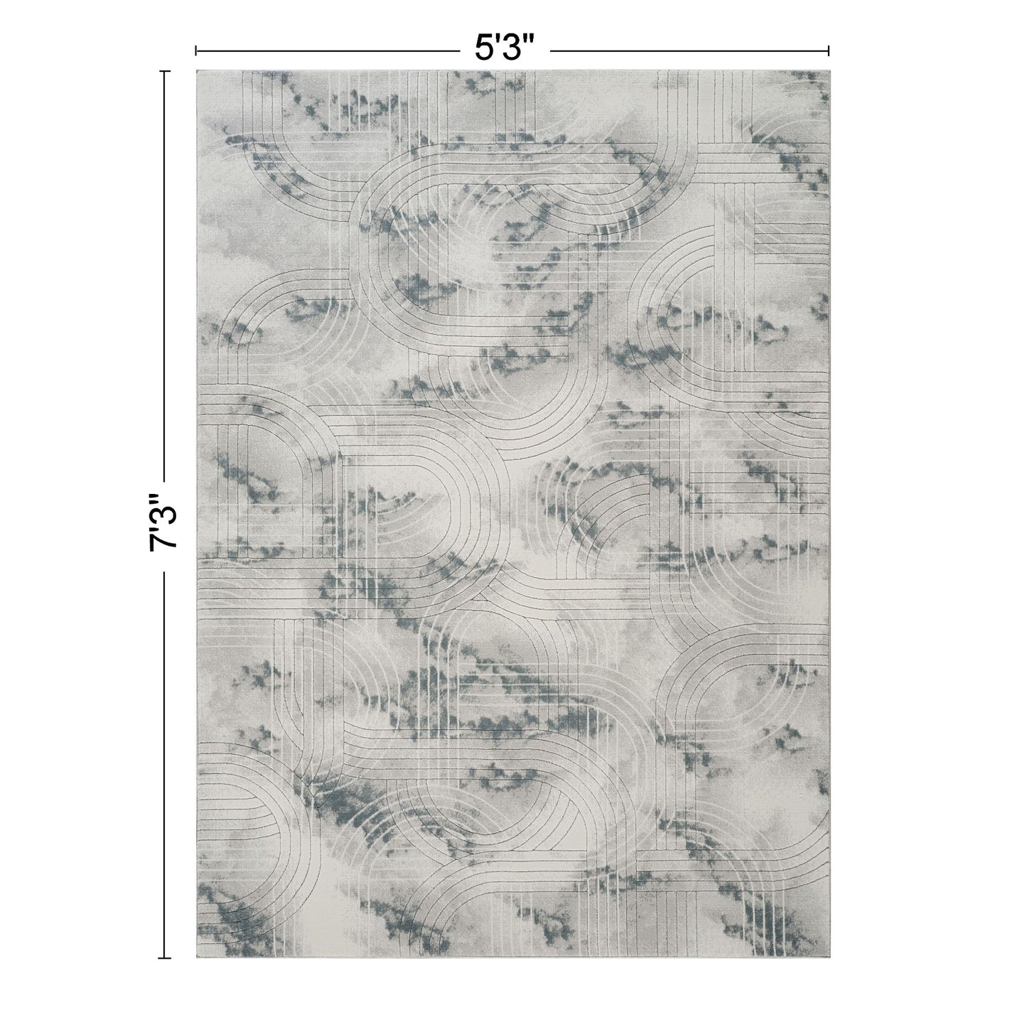 Geometrix - Area Rug With Geometric 3D Effect Icona Home Decor