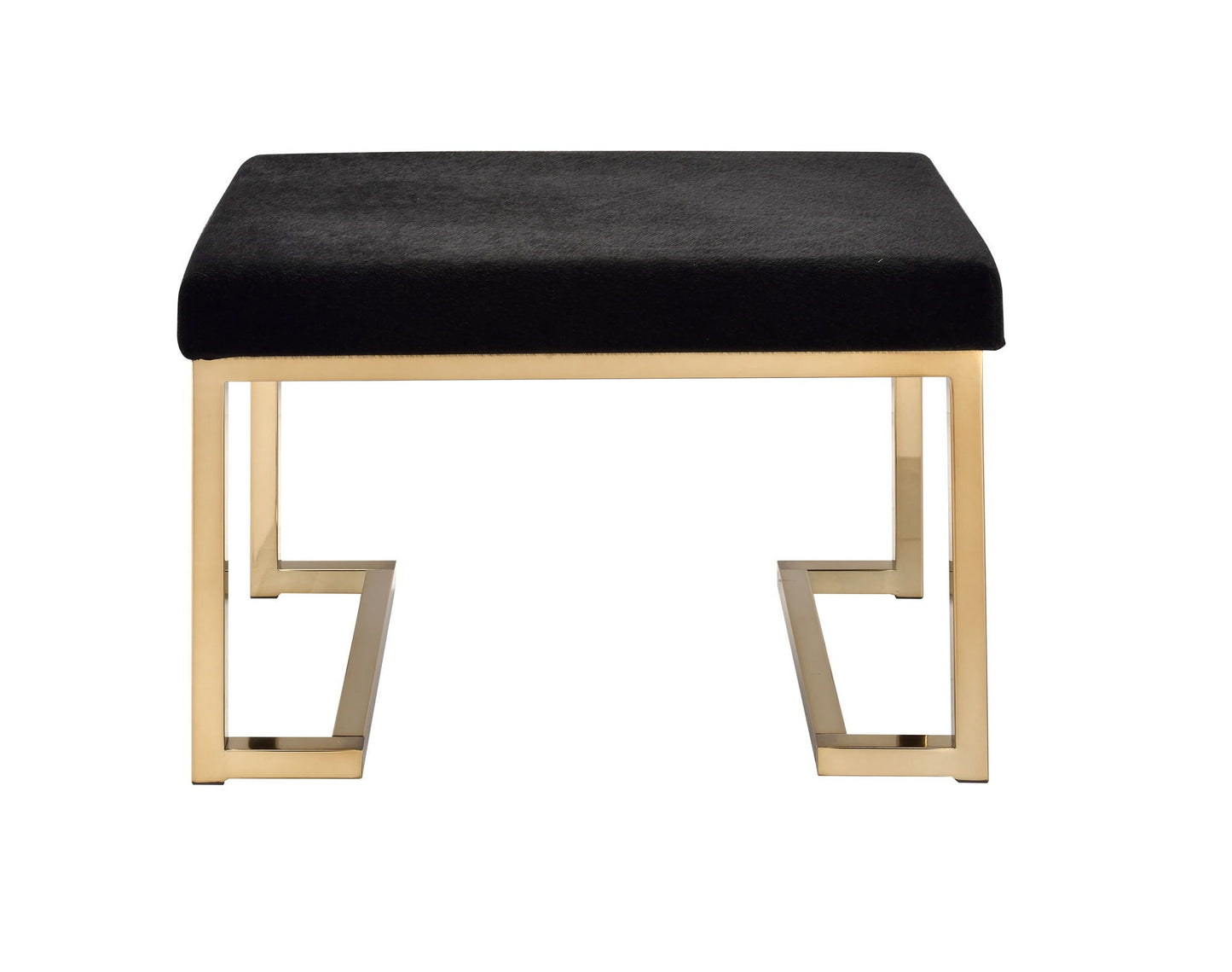 Boice - Ottoman - Black / Champagne Acme