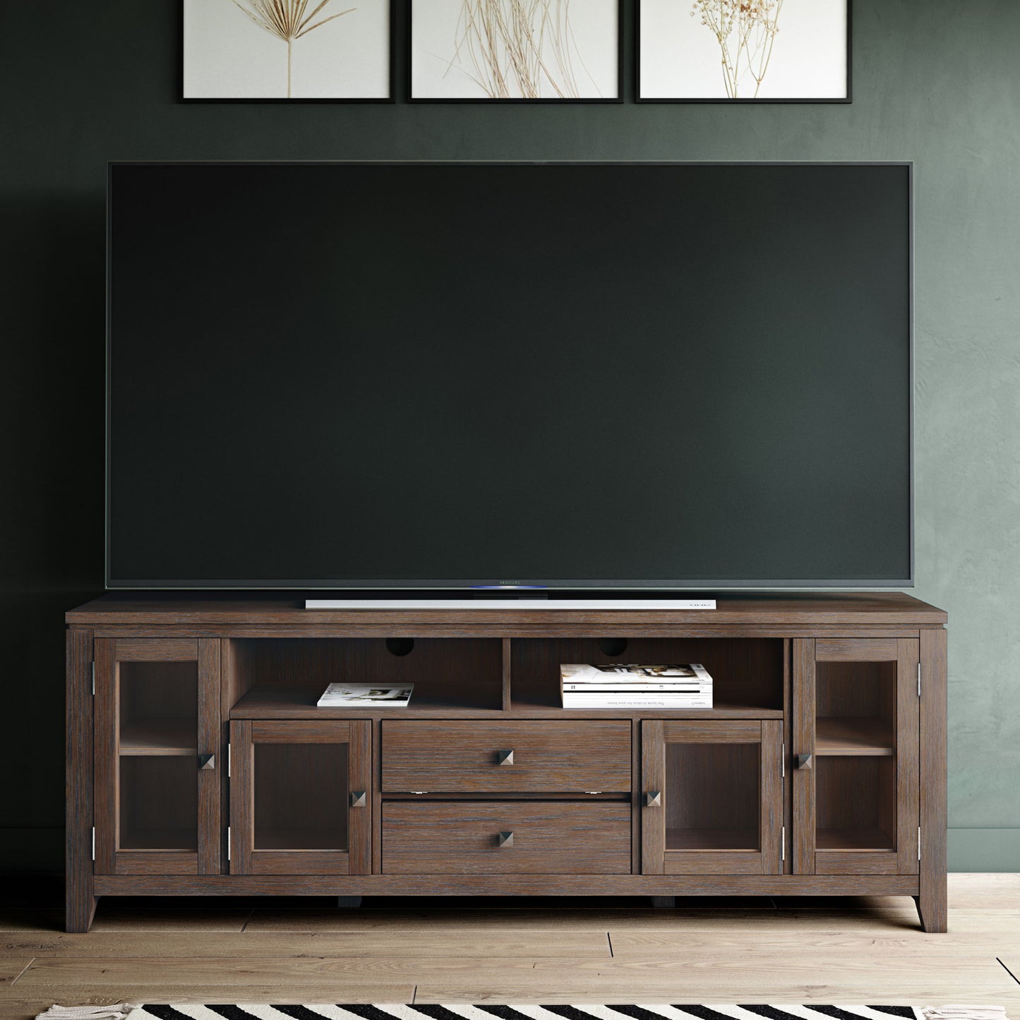 Cosmopolitan - Handcrafted Wide TV Media Stand Simpli-Home