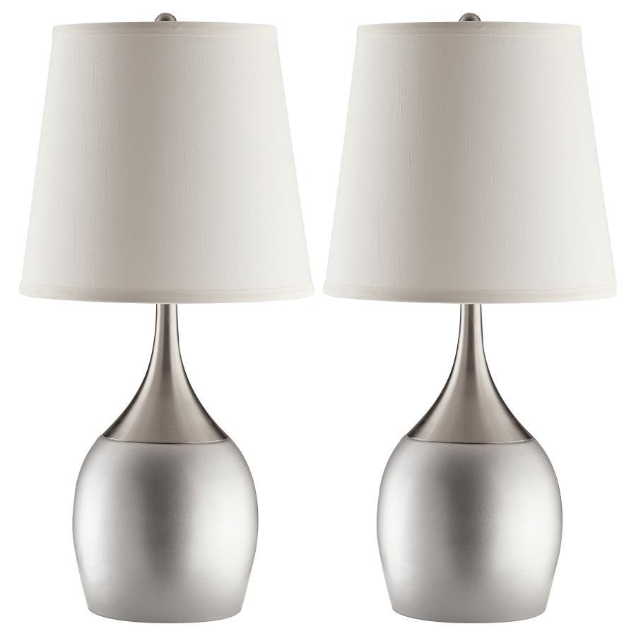 Tenya - Empire Shade Urn Table Lamp (Set of 2) - Silver CoasterEveryday