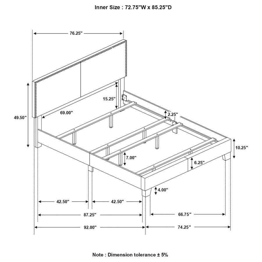 Boyd - Upholstered Panel Bed CoasterEveryday