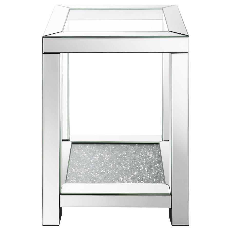 Valentina - Square Glass Top Table CoasterElevations