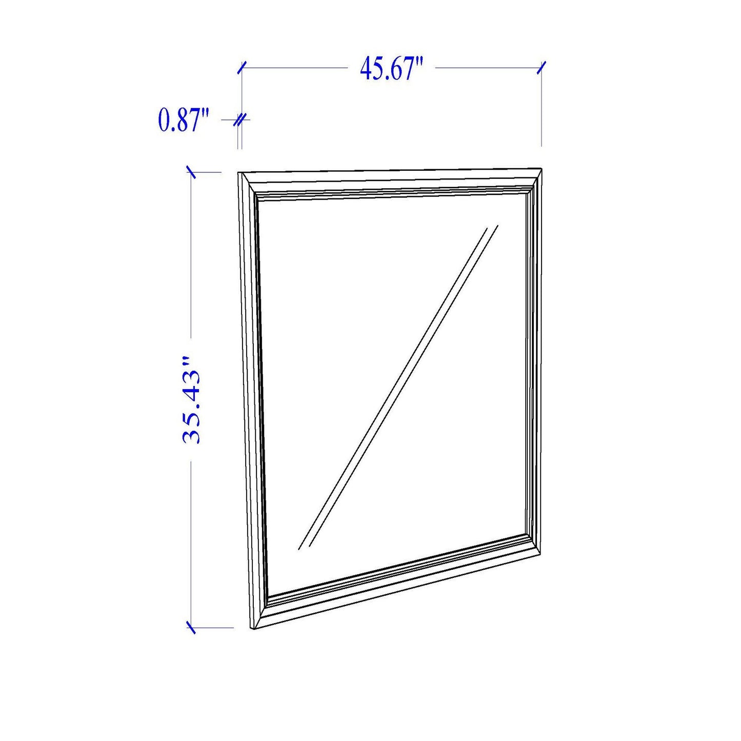 Almera - Glitter Mirror - White Global Furniture USA