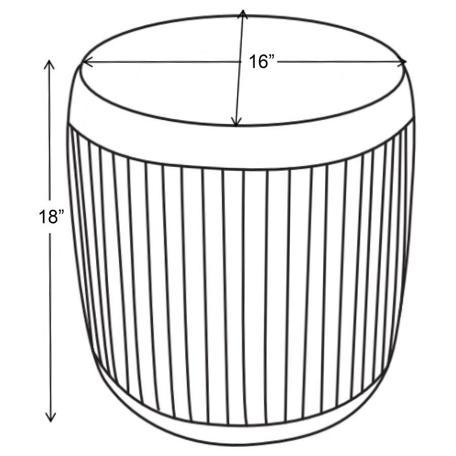 Tovar - Round Upholstered Ottoman - Mauve CoasterEveryday