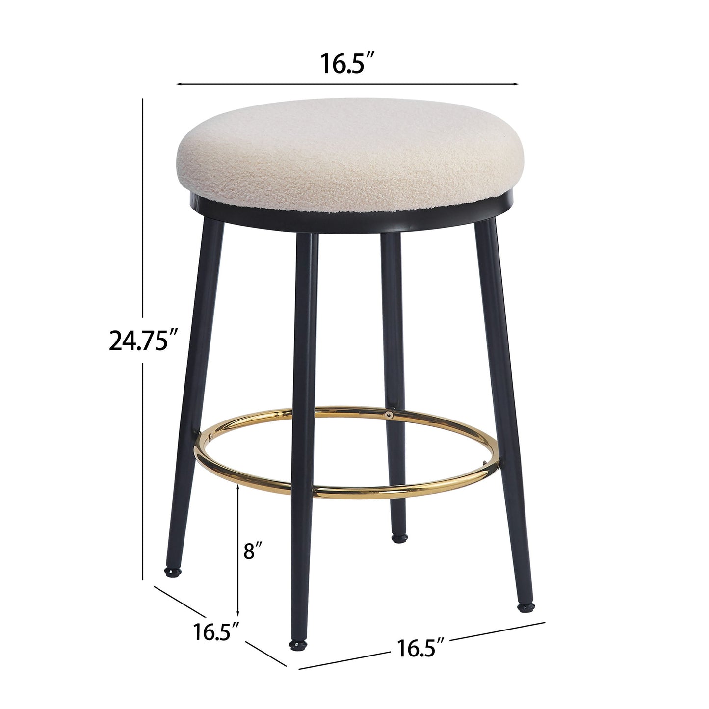 Stylish Design Counter Stools (Set of 2) Noble House
