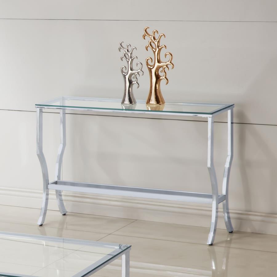 Saide - Rectangular Glass Top Table CoasterEssence
