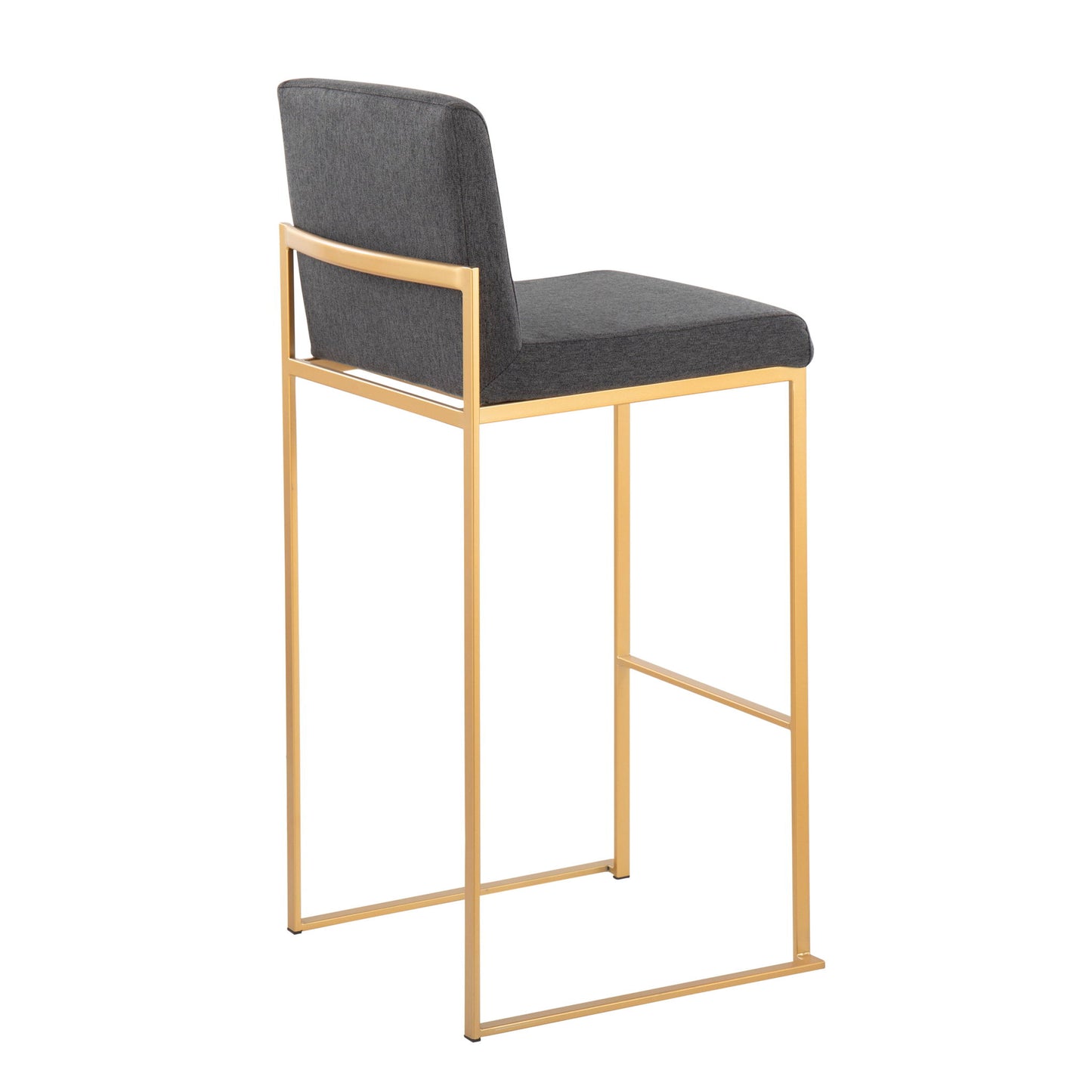 Fuji - Contemporary Design High Back Barstool (Set of 2) Lumi Source