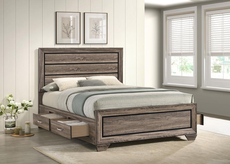 Kauffman - Wood Storage Panel Bed CoasterEveryday