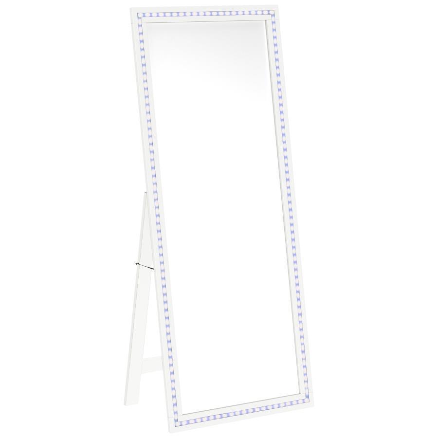Windrose - Tempered LED Standing Mirror Coaster Fine Furniture