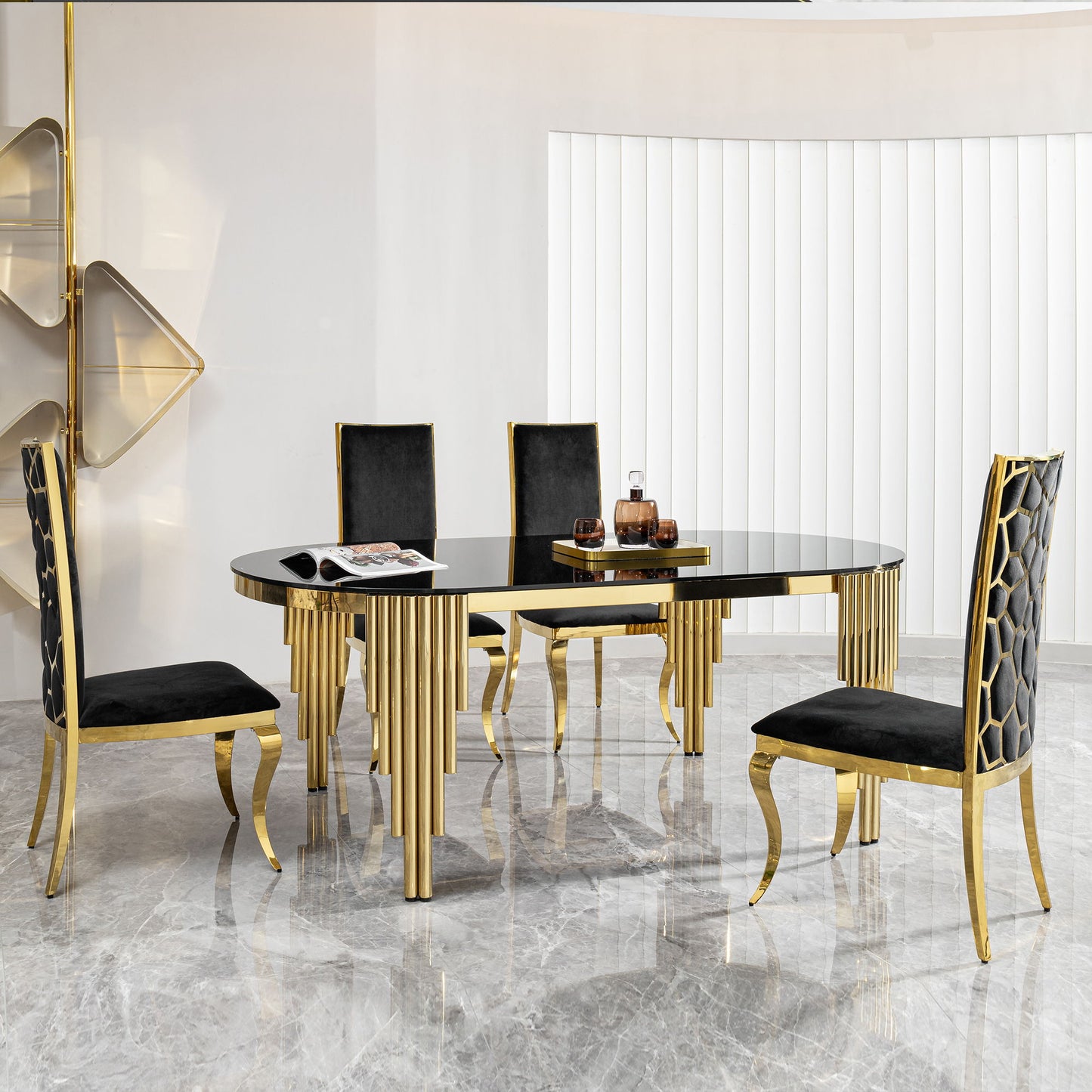 Oval Dining Table With Glass Top And Stainless Steel Base Home Essentials