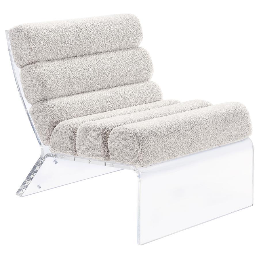 Serreta - Boucle Upholstered Armless Acrylic Chair Coaster Fine Furniture