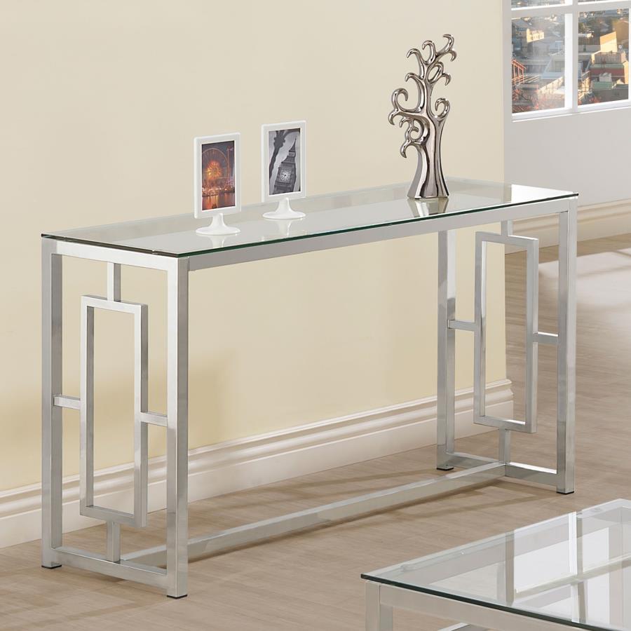 Merced - Glass Top Metal Table CoasterEssence