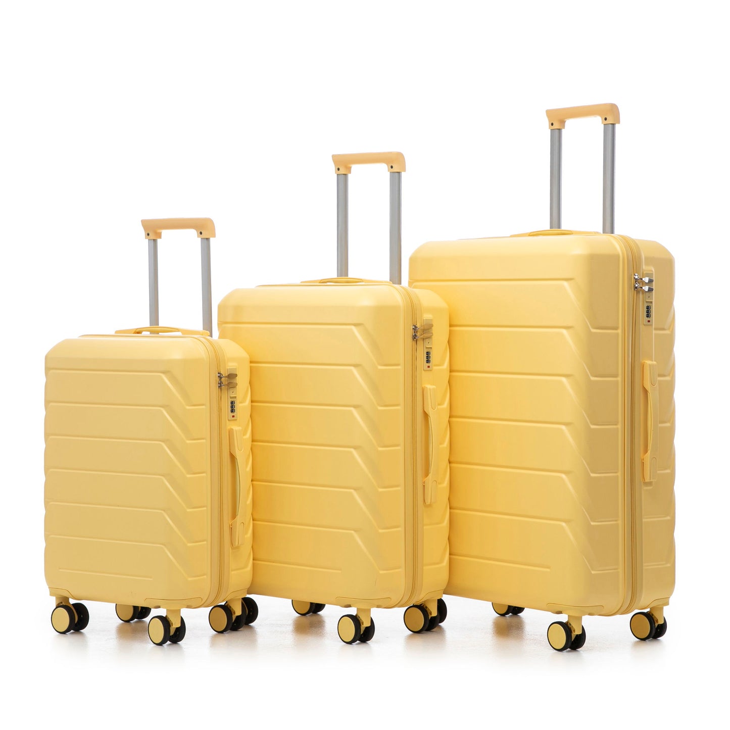 3 Pieces Set 20" / 24" / 28" Spinner Wheel Luggage With Combination Lock Daily Nest