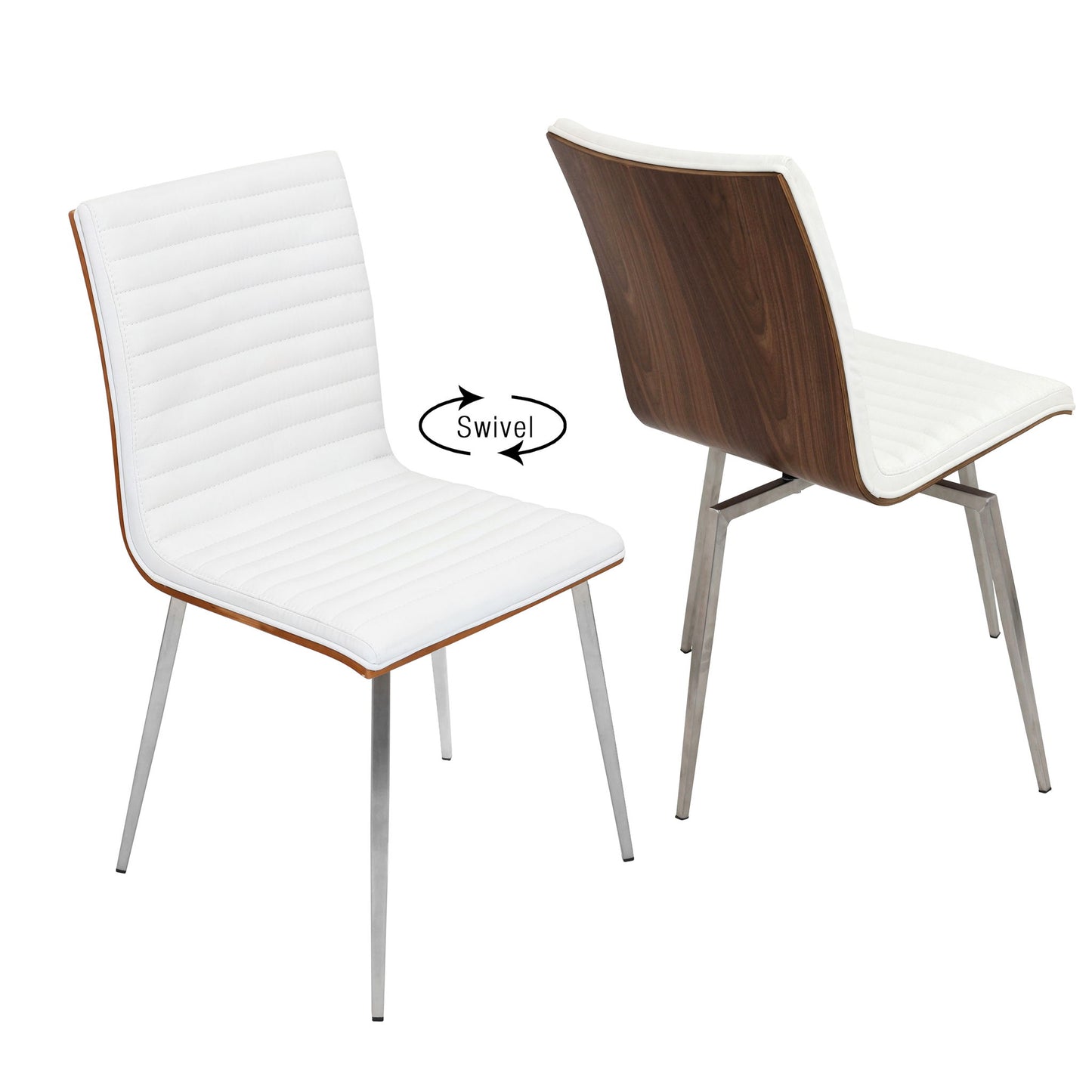 Mason - Contemporary Dining Chair (Set of 2) With Swivel Lumi Source