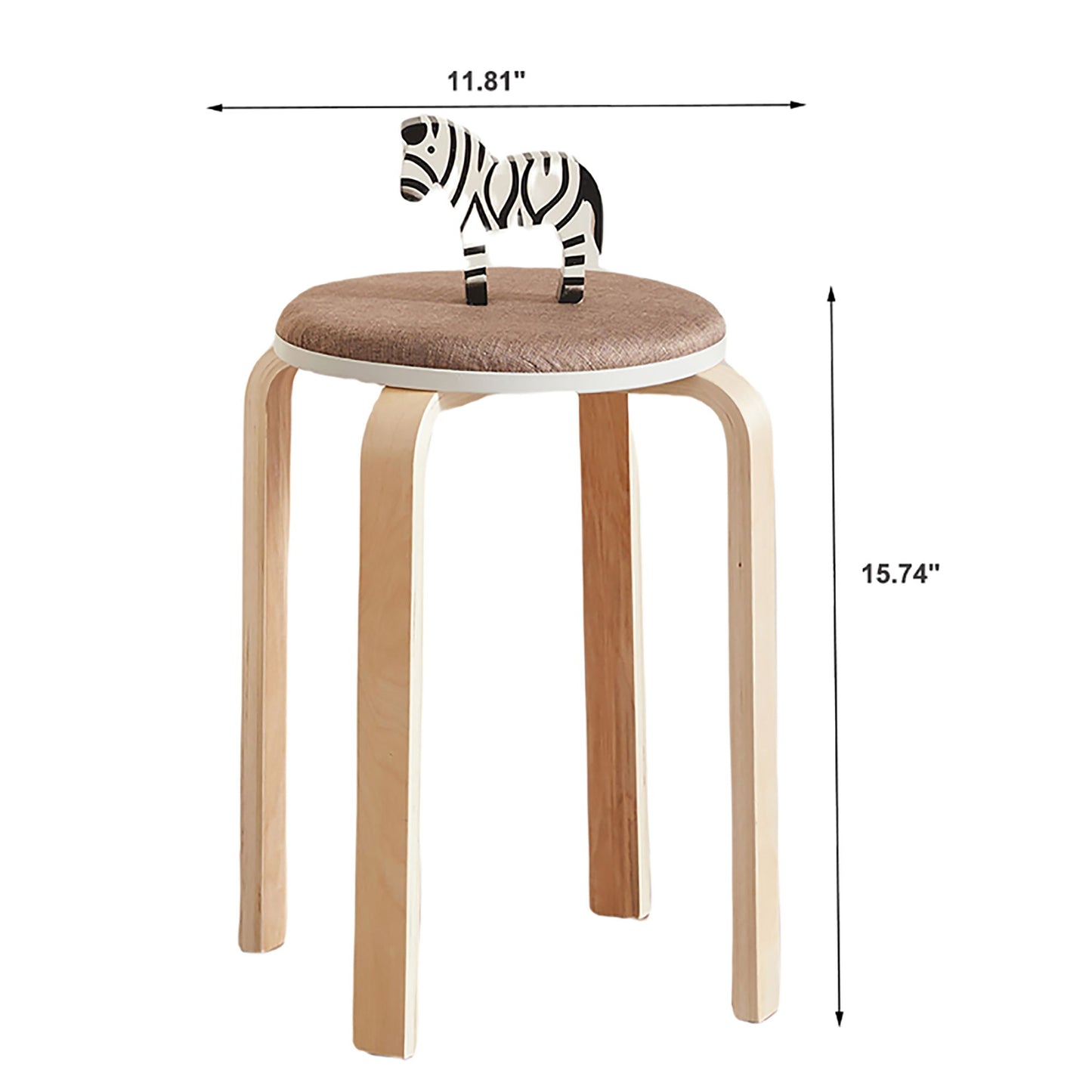 Stackable Round Backless Stools (Set of 4) Home Essentials