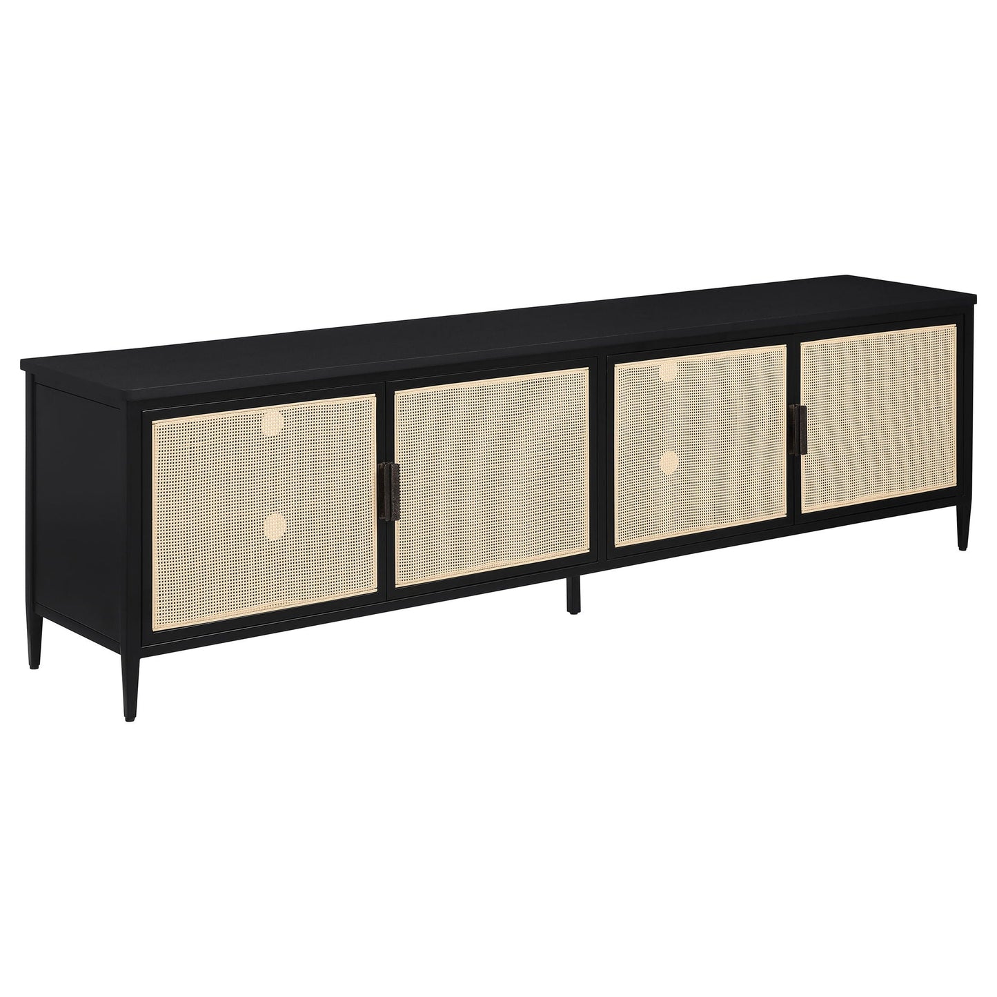 Amherst - 78" 4-Door Metal TV Stand Media Console - Black Coaster Fine Furniture