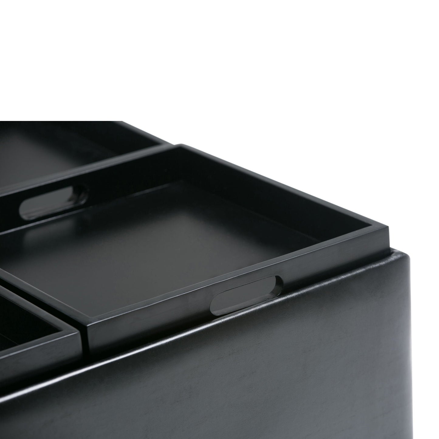 Avalon - Square Coffee Table, Storage Ottoman Simpli-Home