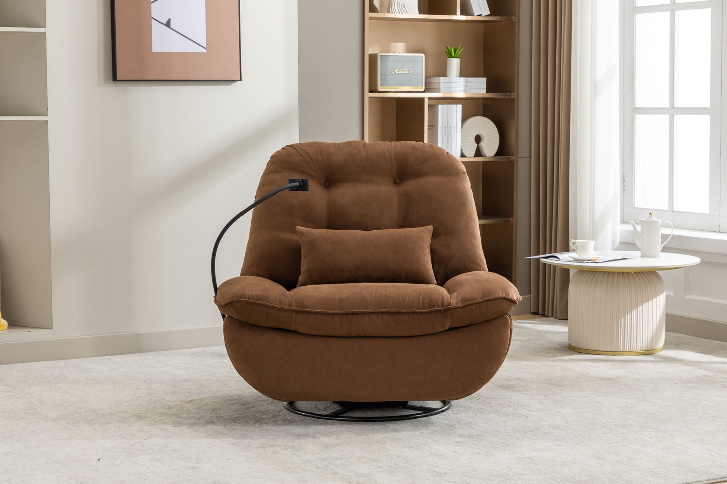 Power Recliner Swivel Glider USB Charger With Bluetooth Music Player, Sleep, Working, Game And Leisure Home Essentials