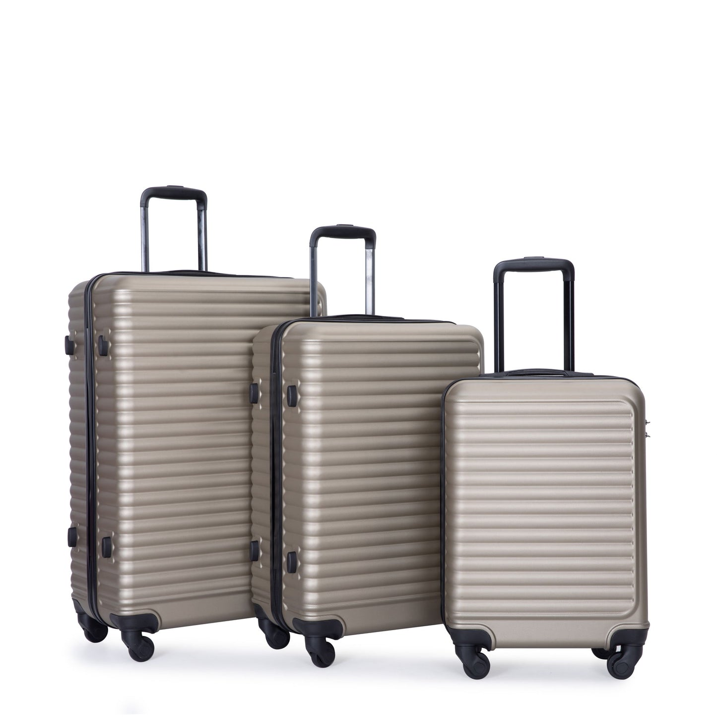3 Piece Luggage Sets Lightweight Suitcase With Two Hooks, Spinner Wheels, Tsa Lock Daily Nest