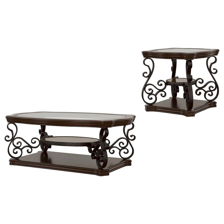 Laney - Glass Top Coffee And End Table Set Coaster Fine Furniture