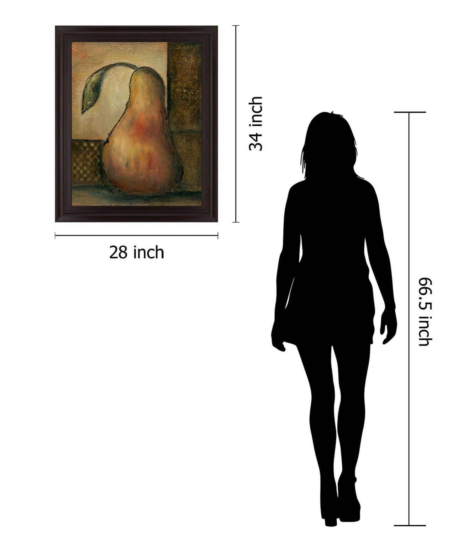 Sunlit Orchard Pear - 28" x 34" Framed Wall Art Classy Art
