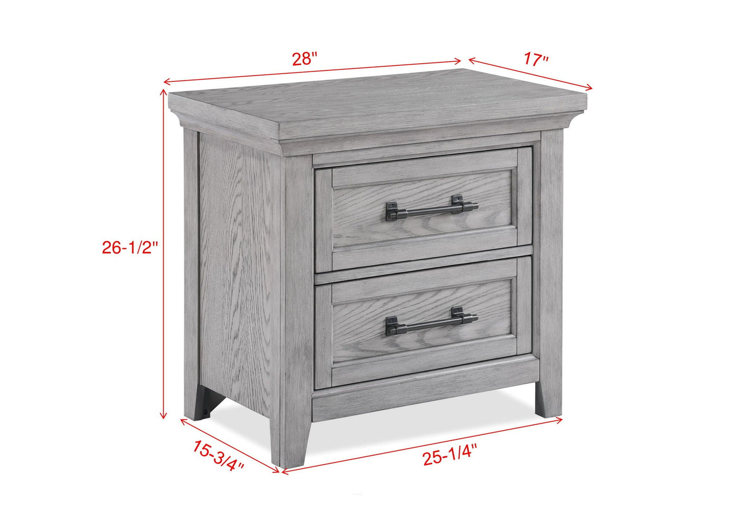 Beckett - Nightstand - Greige Crown Mark