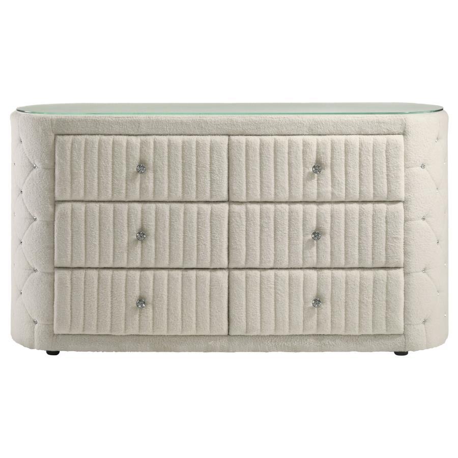 Sonya - 6-Drawer Upholstered Bedroom Dresser Coaster Fine Furniture