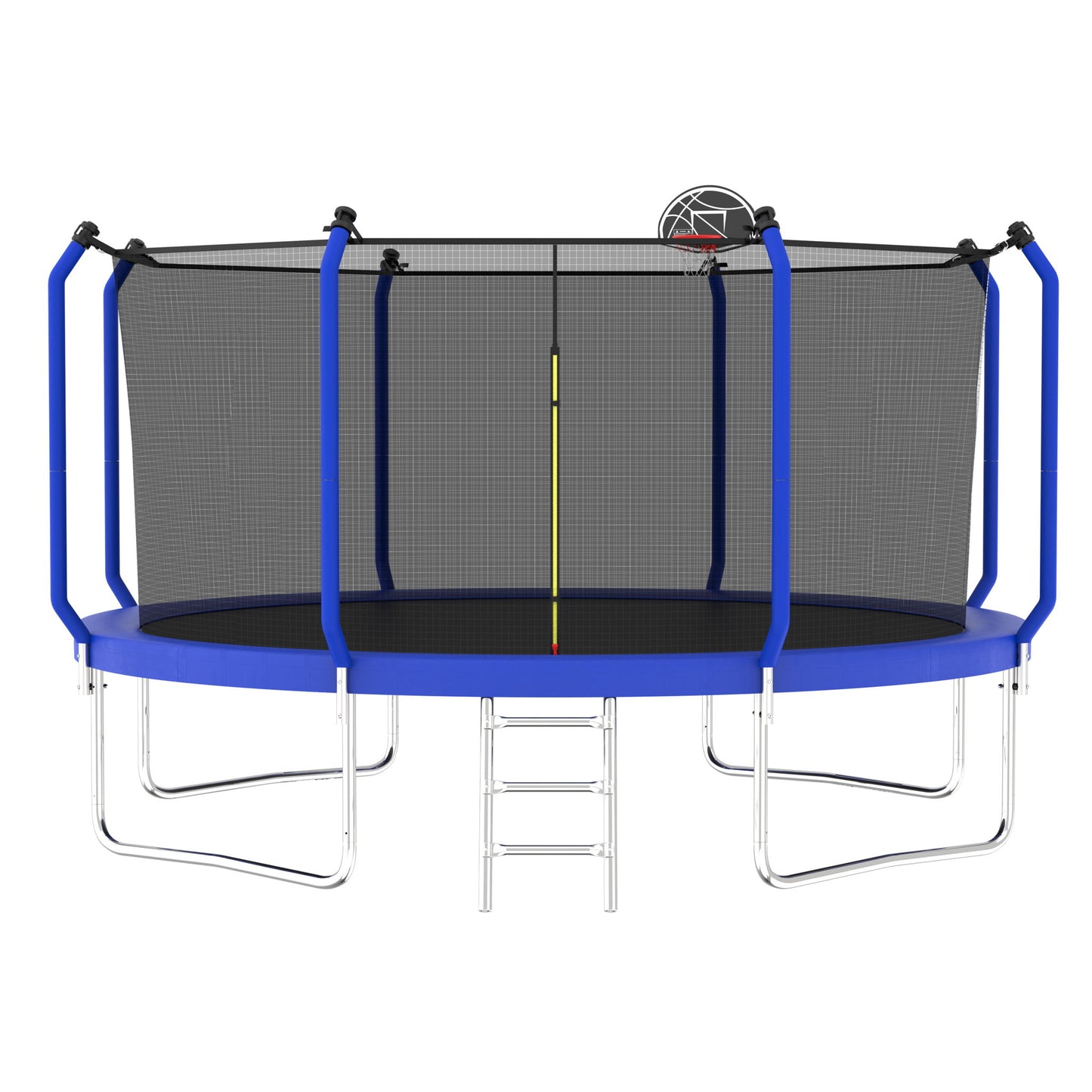 Trampoline With Basketball Hoop, Astm Approved Reinforced Type Outdoor Trampoline With Enclosure Net Daily Nest