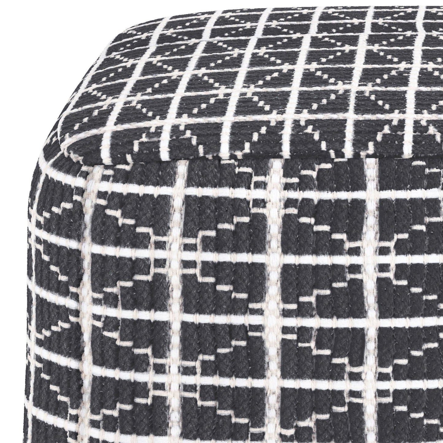 Noreen - Upholstered Square Pouf Simpli-Home