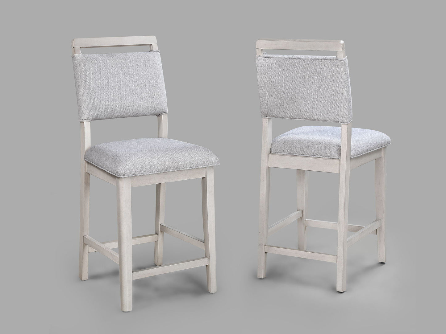 Blanche - Counter Height Chair (Set of 2) - Antique White Crown Mark