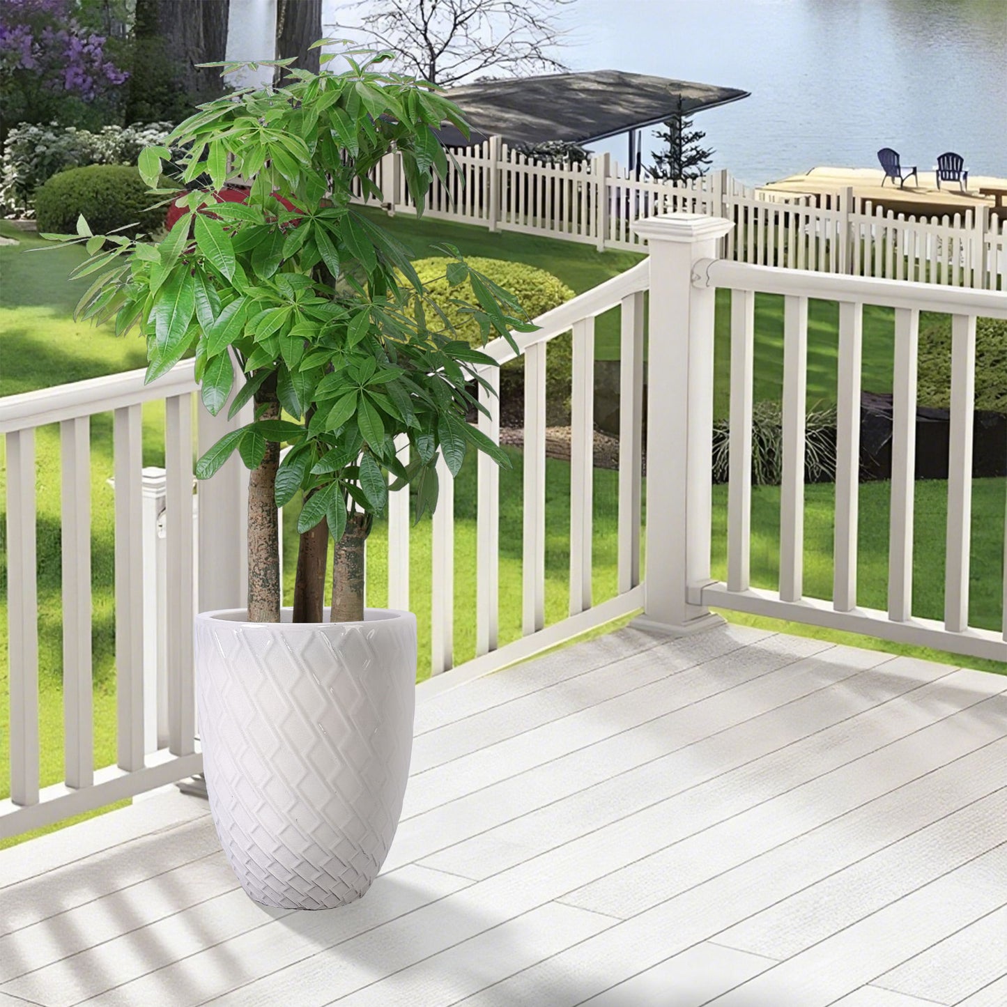 Ceramic Flowerpot, Planter For Patio, Garden, Windowsill Daily Nest