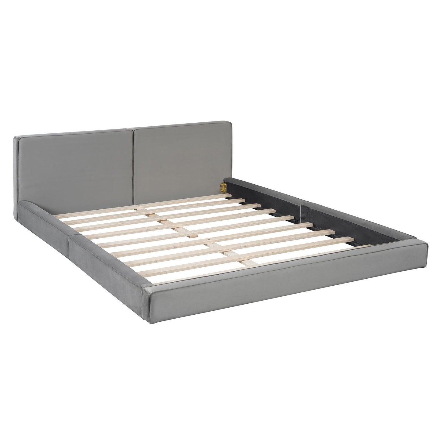 Upholstered Platform Bed, Grounded Bed With Solid Frame Halcyon Home