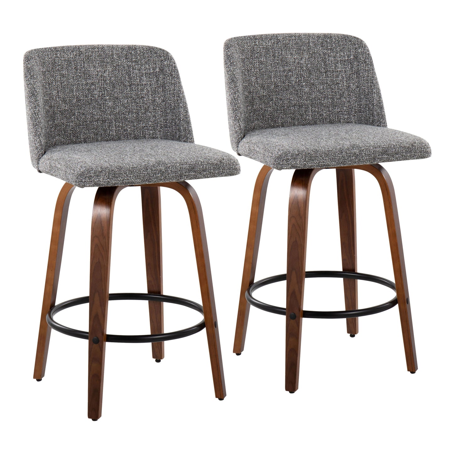 Toriano - Mid Century Modern, Counter Stool (Set of 2) Lumi Source