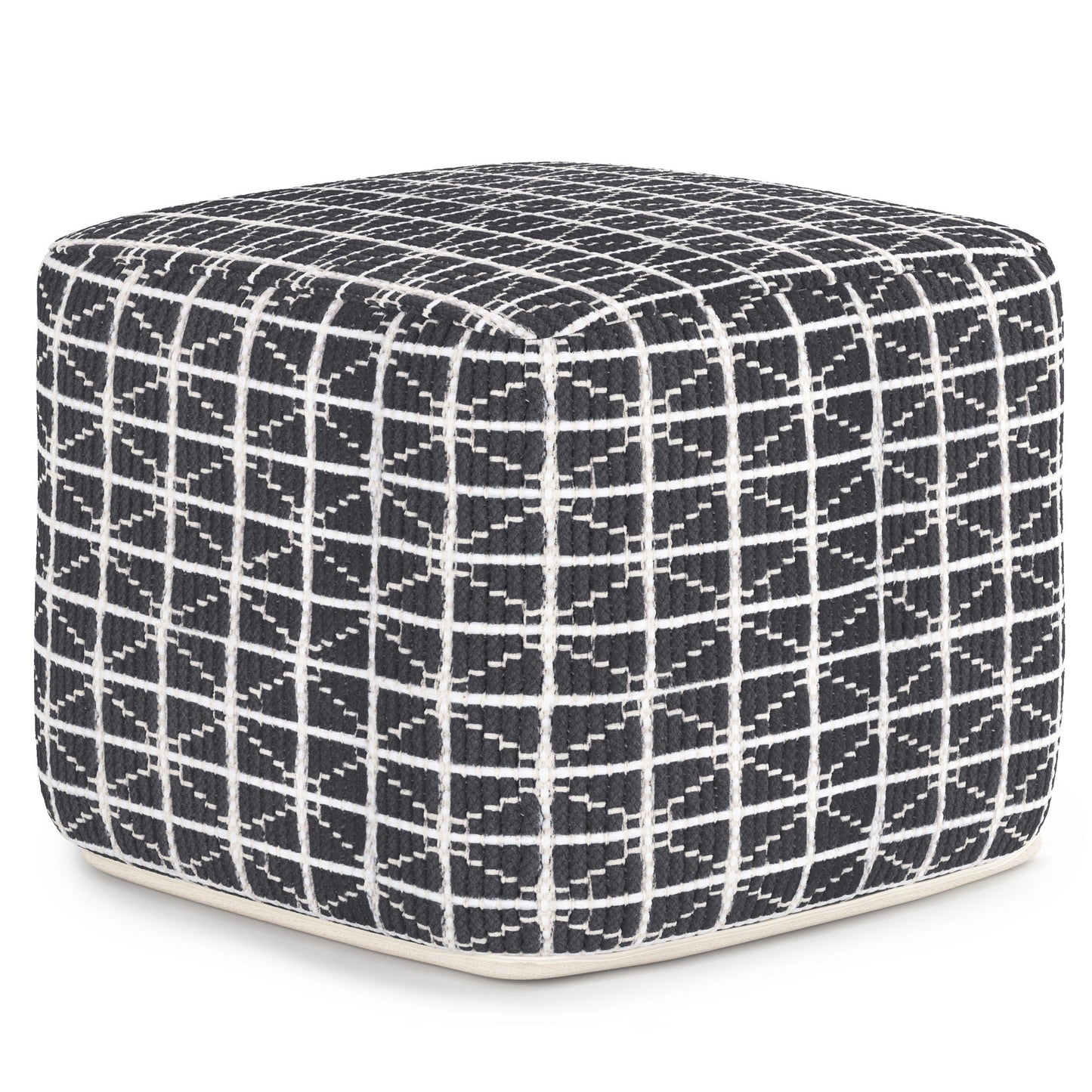 Noreen - Upholstered Square Pouf Simpli-Home