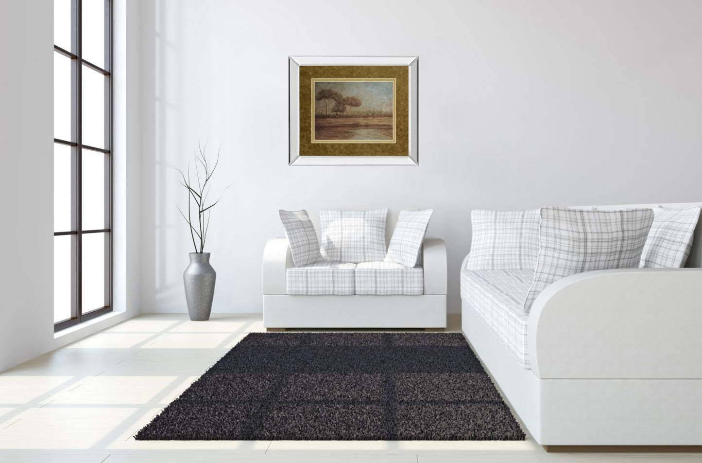 Woodland Sanctuary By Veronica Faust - Mirror Framed Print Wall Art - Dark Brown - Snoozhouse