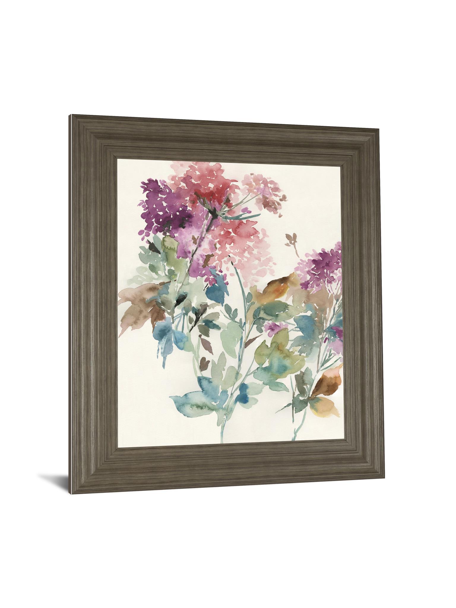 Sweet Hydrangea I By Asia Jensen - Framed Print Wall Art - Purple Classy Art