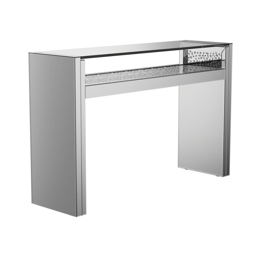 Edna - Mirrored Acrylic Console Table LED Lighting - Silver CoasterElevations