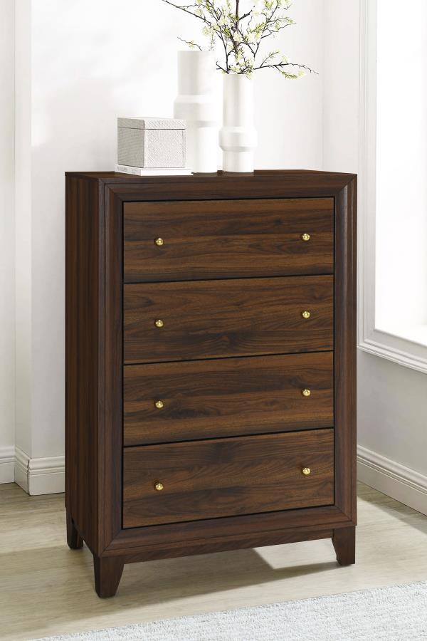 Welsley - 4-Drawer Chest Of Drawers - Walnut Coaster Fine Furniture