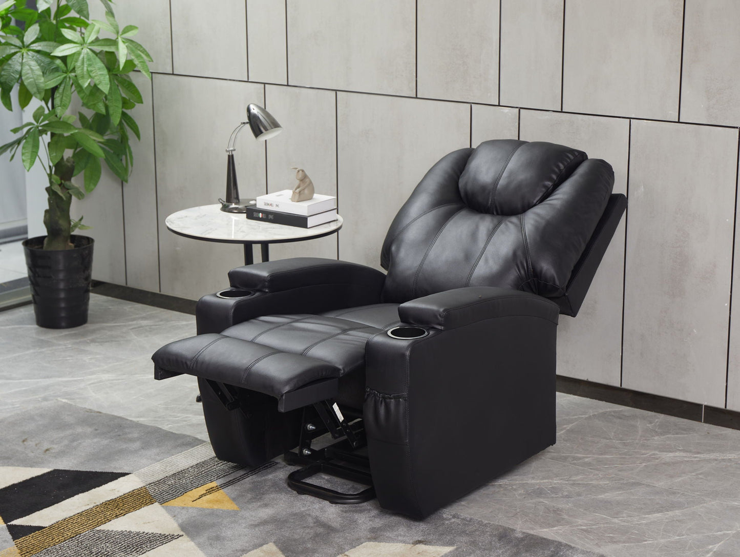 Modern Recliner Chair With Cup Holders, Remote Control Home Essentials
