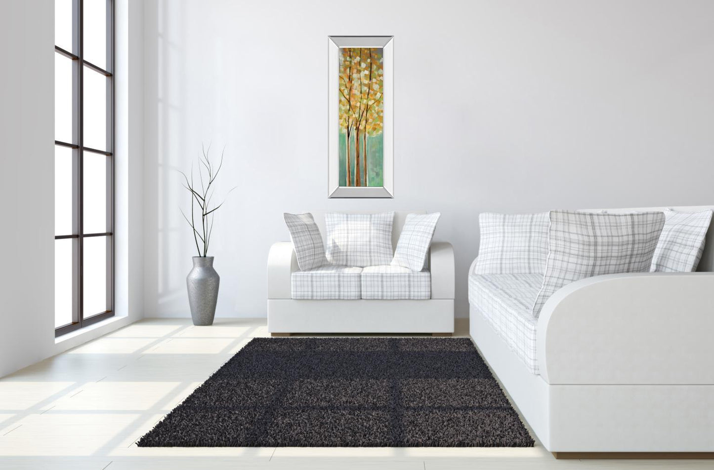 Shandalee Woods Il By Susan Jill - Mirror Framed Print Wall Art - Blue - Snoozhouse