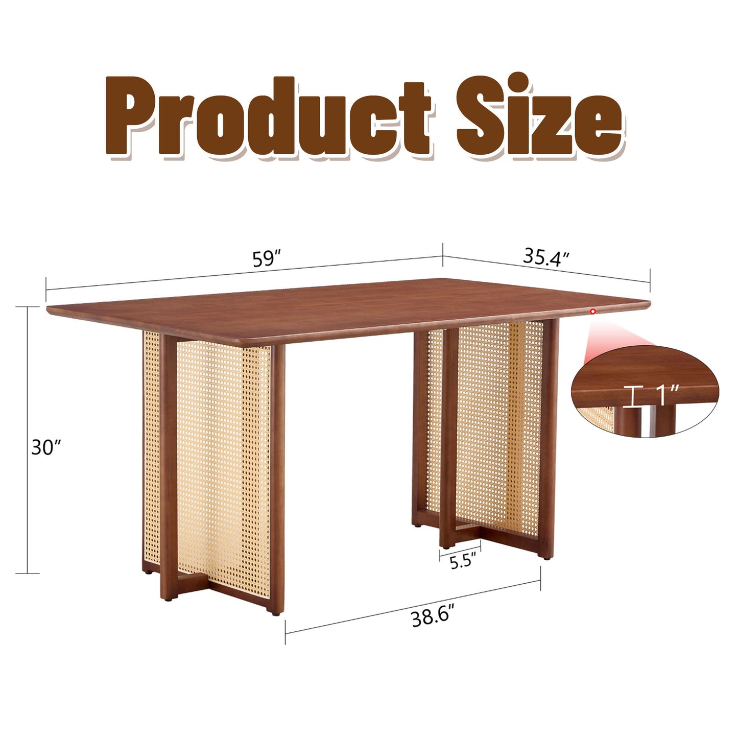 Dining Table With Imitation Rattan Design For Dining Room Home Essentials