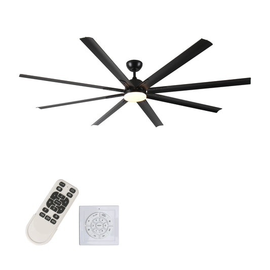 Super Large Black Ceiling Fan With Remote Control - Black Daily Nest