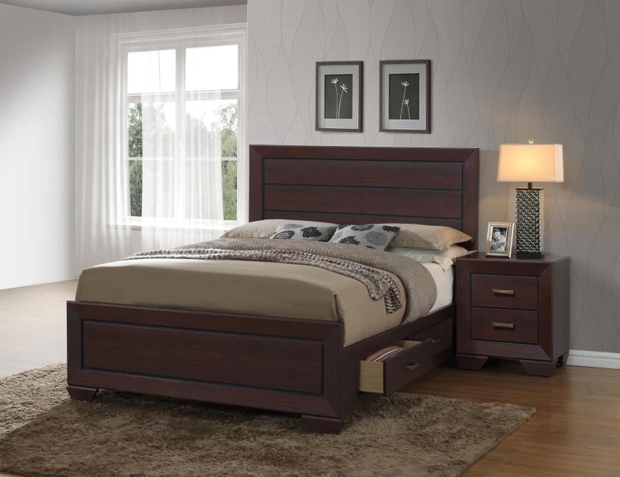 Kauffman - Wood Storage Panel Bed CoasterEveryday