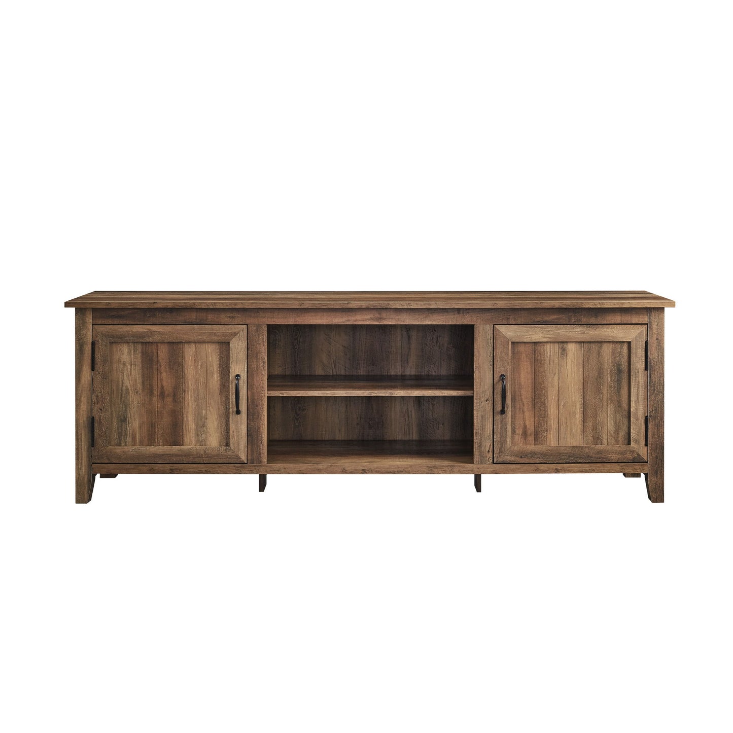 Modern Farmhouse 2 Door Grooved 70" TV Stand For 85" TVs Walker Edison