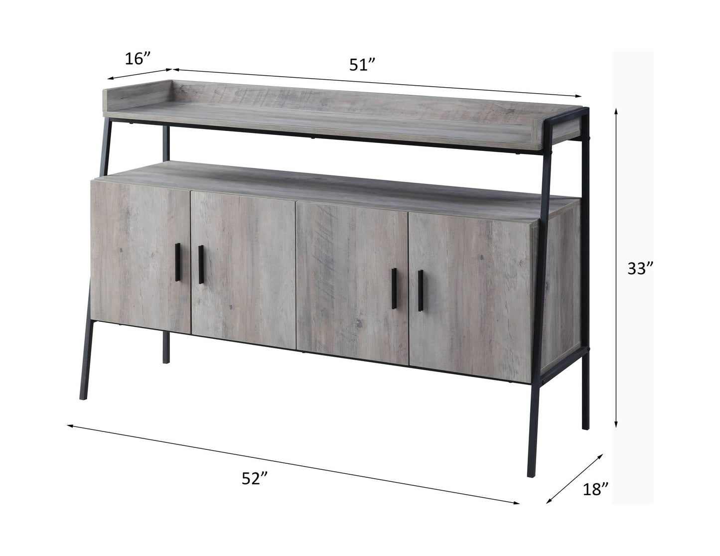 Samiya - TV Stand - Gray Acme
